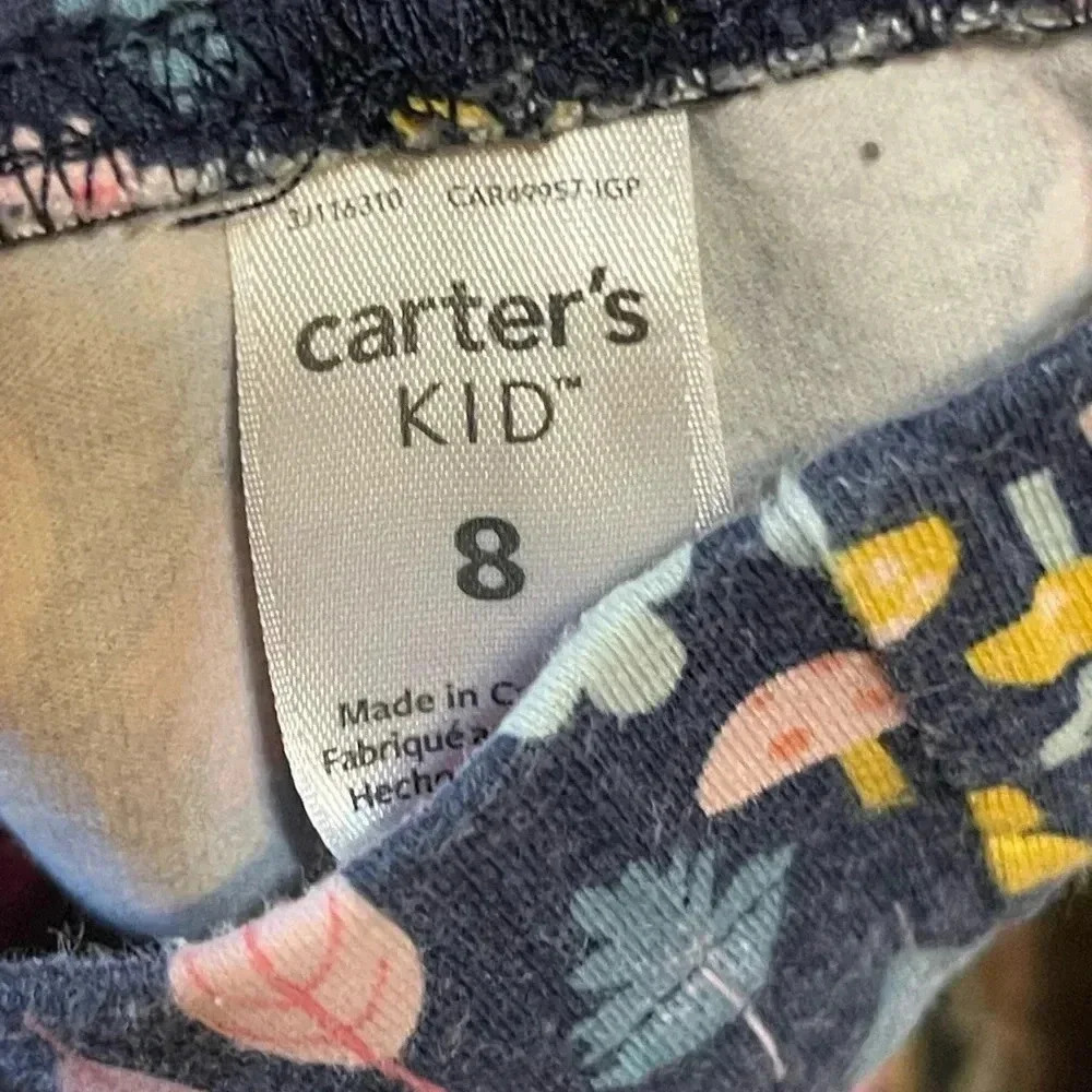 Set Of 9 Kids / Girls Leggings/ Pants T Shirts 5-8 Years carters H&M Place Klein - Picture 9 of 10
